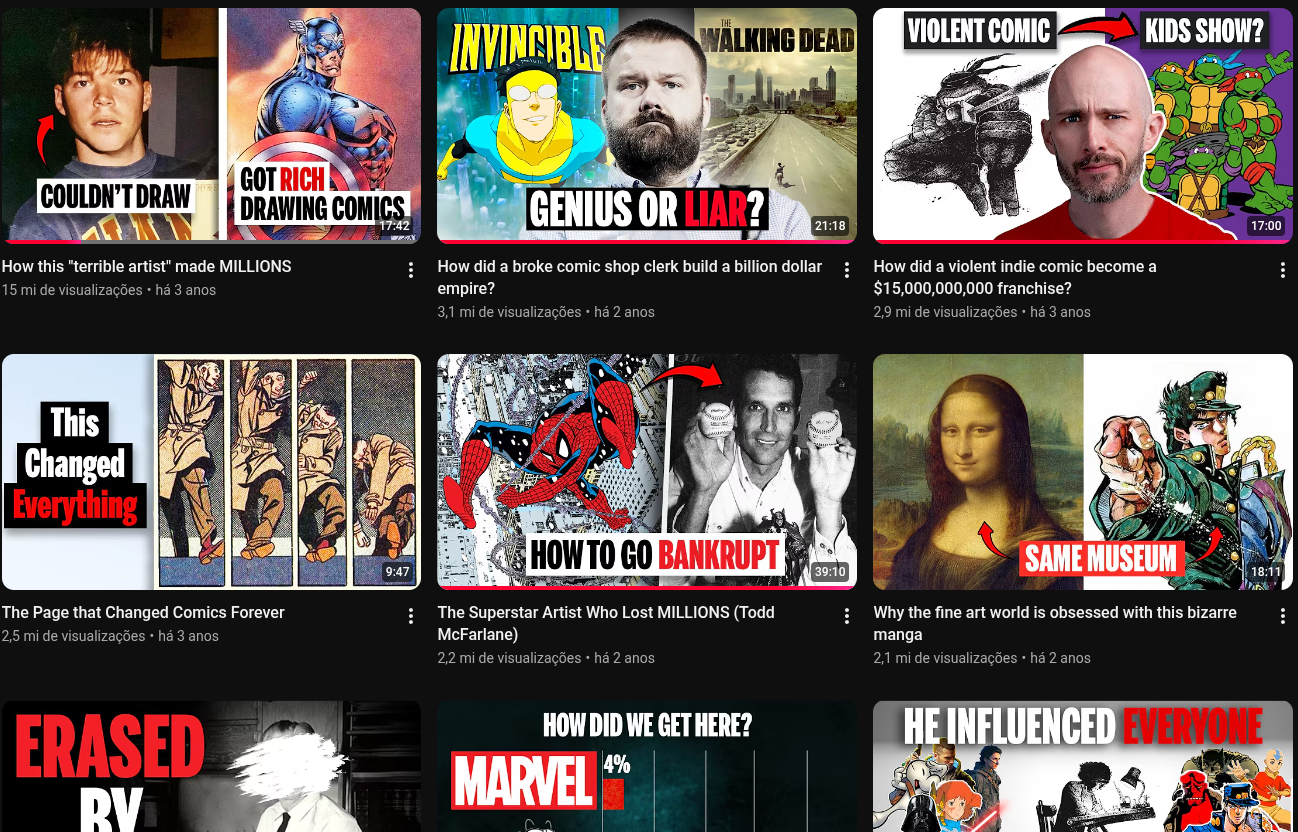 screenshot do canal matttt no youtube em 03 de Setembro de 2026